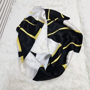 Black, White and Yellow Infinity Scarf